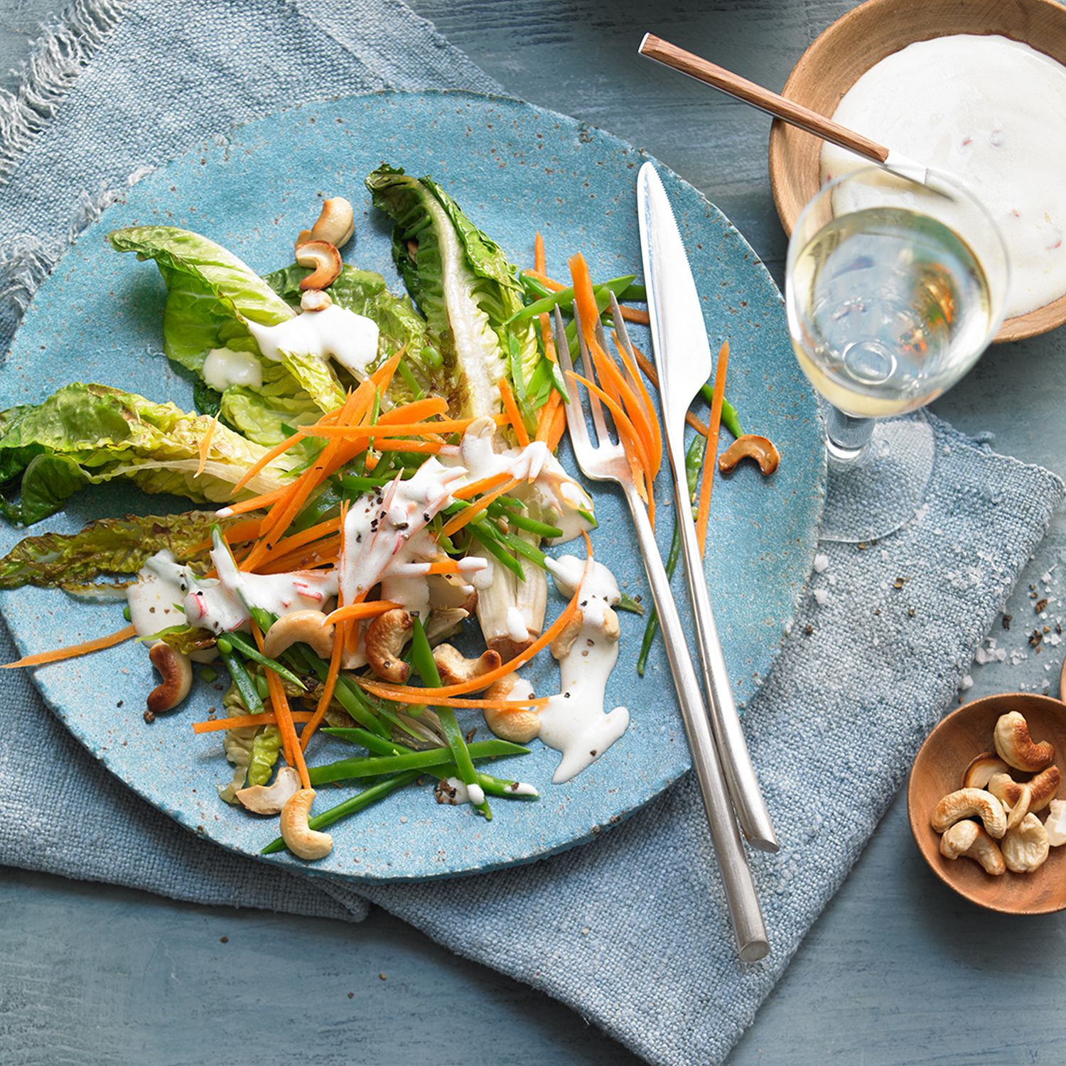 Hensslers Schnelle Nummer Salat mit LimettenJoghurtdressing Rezept