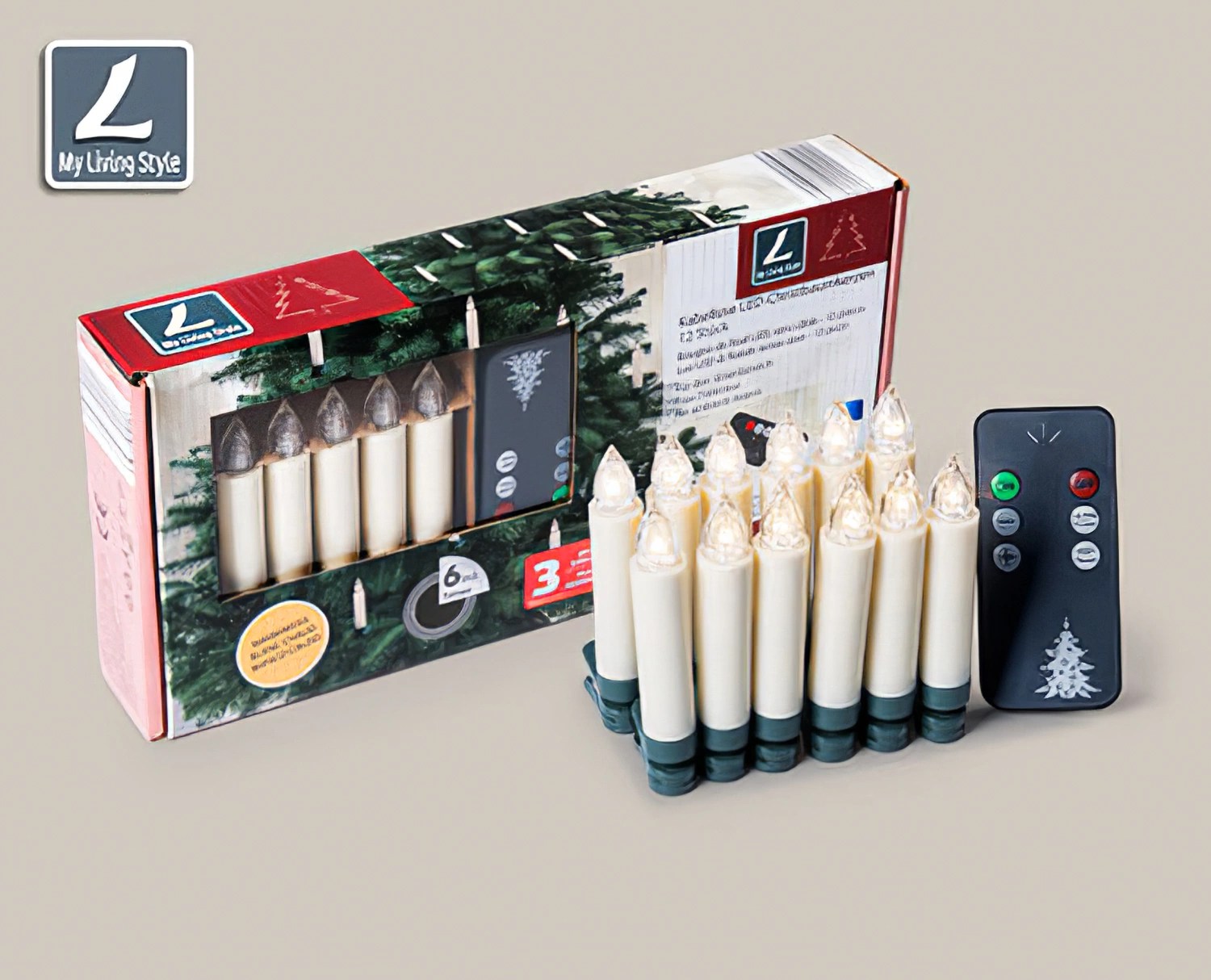 Kabellose LEDChristbaumkerzen HOFER