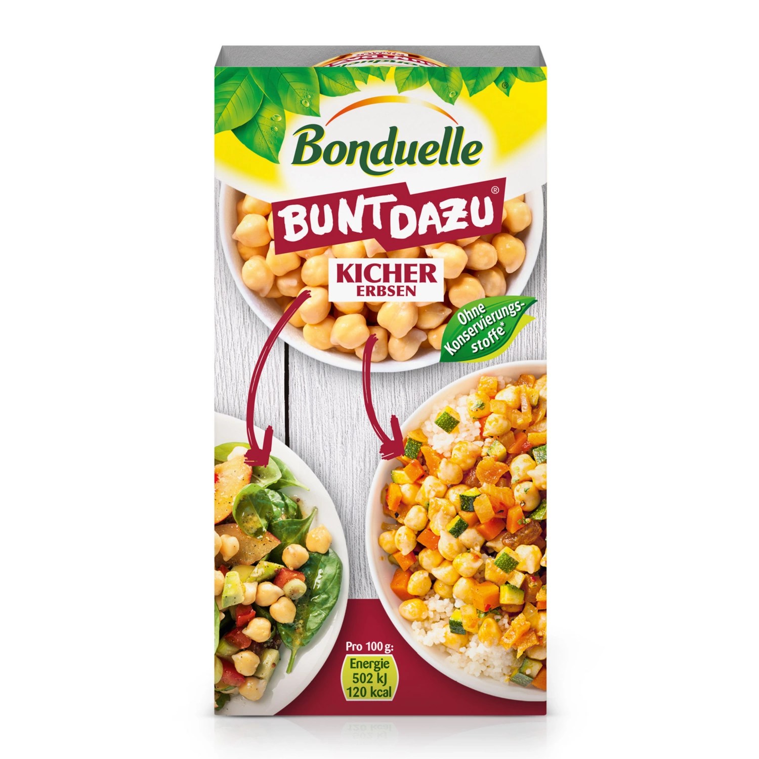 BONDUELLE Bunt dazu, Doppelpkg., Kichererbsen HOFER