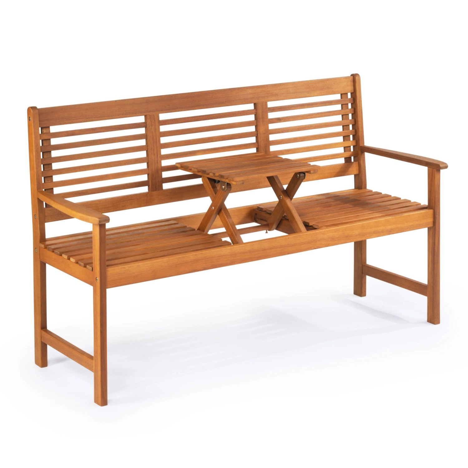 Gardenline Gartenbank Mit Aufklappbarem Tisch | Hofer