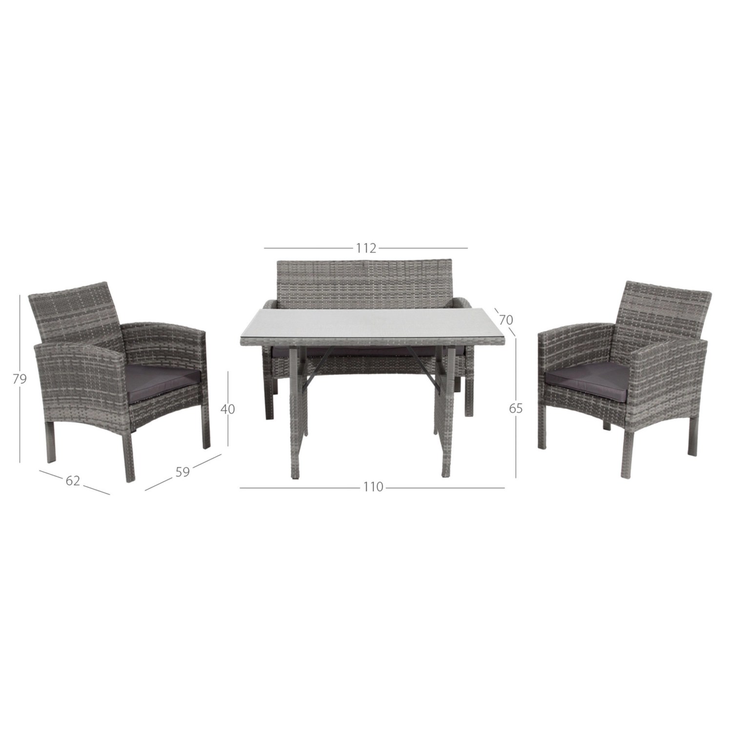GARDENLINE LoungeSet „Imperia“ HOFER