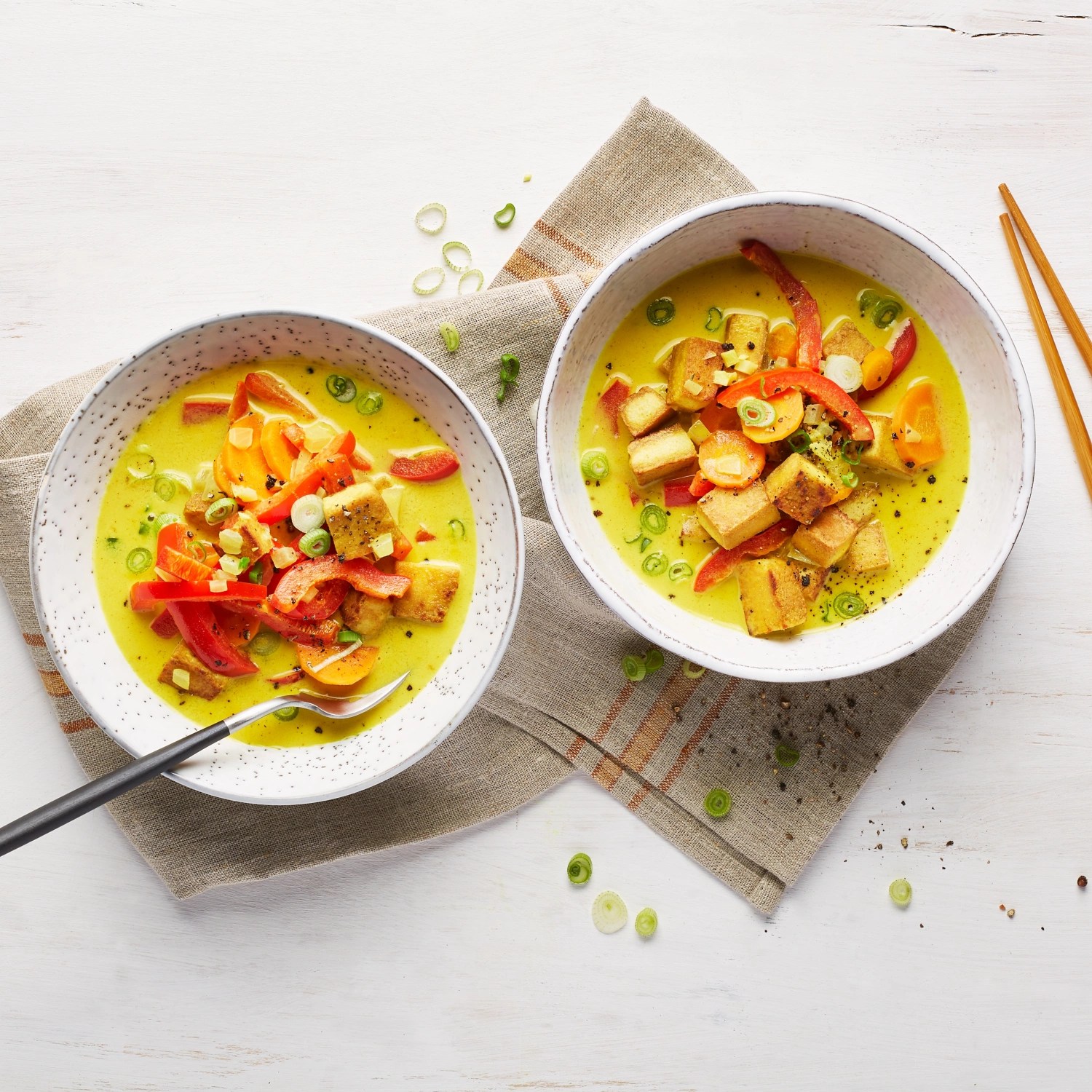 Gelbes TofuCurry mit Möhren und Paprika (vegan) ALDI Rezeptwelt