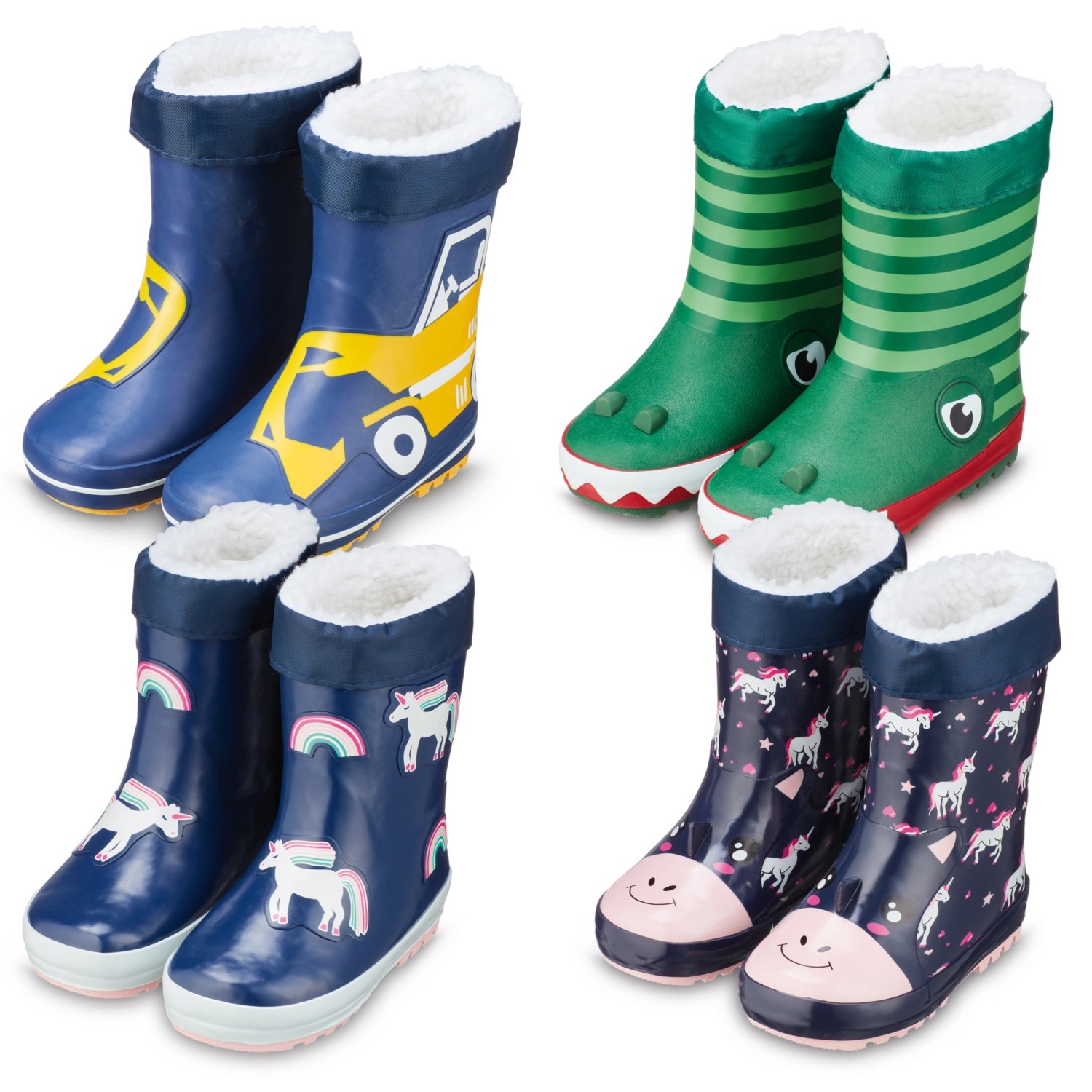 IMPIDIMPI KleinkinderRegenstiefel, gefüttert HOFER