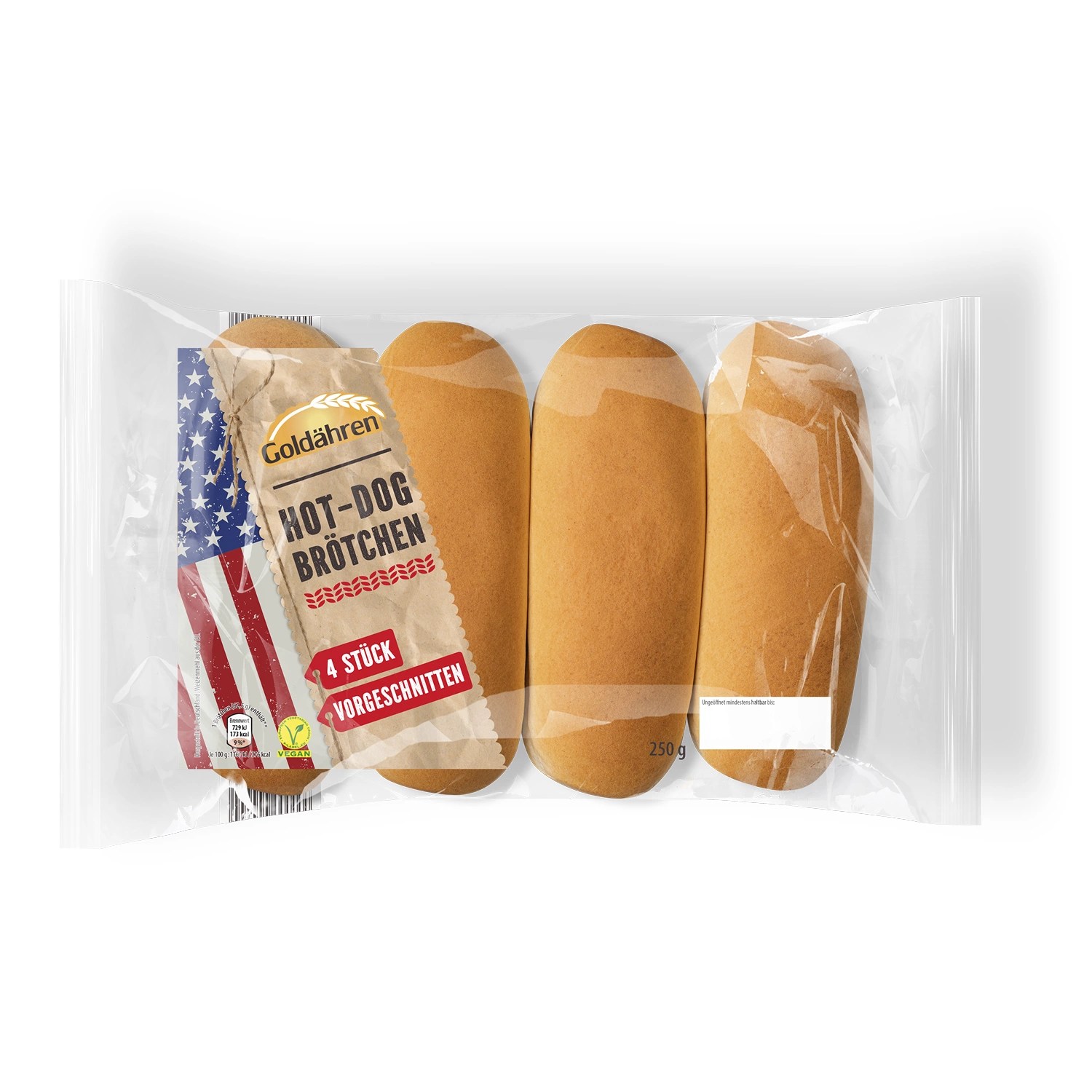 GOLDÄHREN Hot DogBrötchen 250 g ALDI SÜD