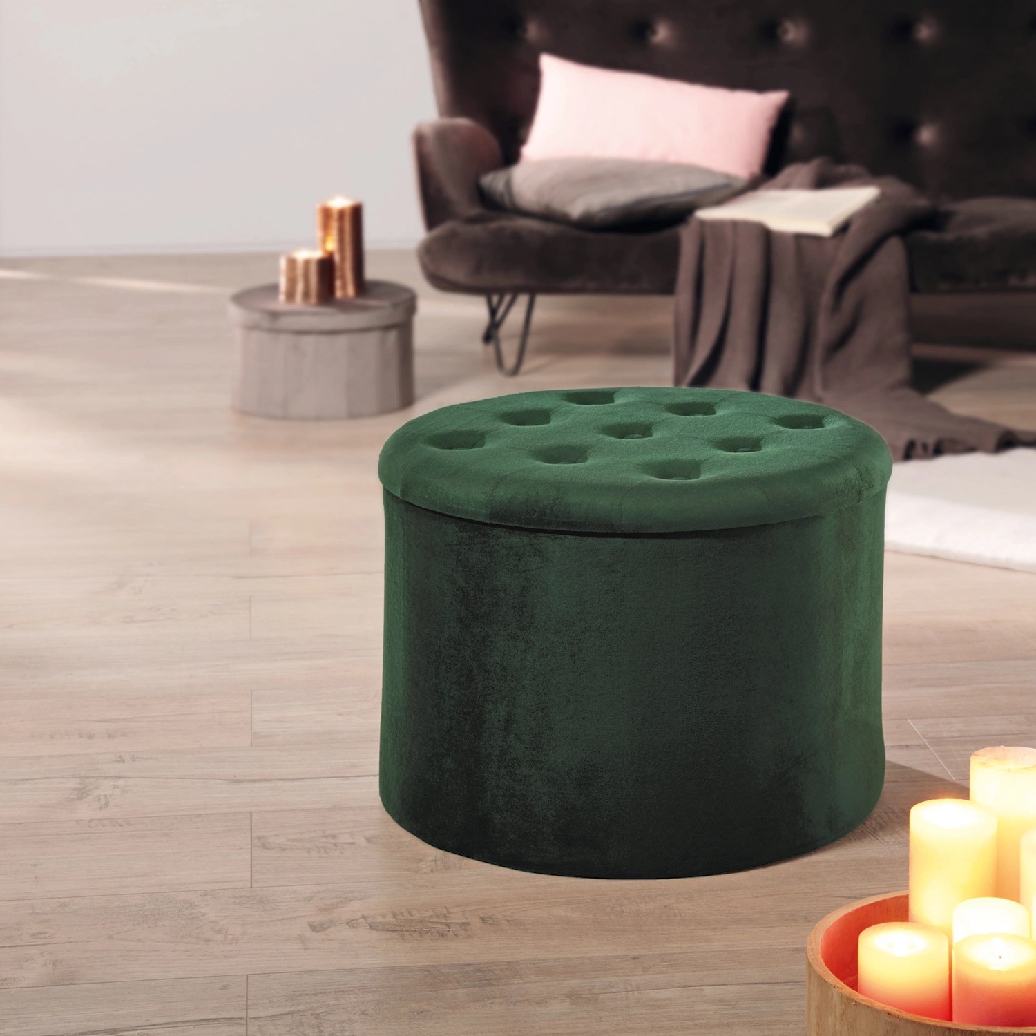 Living Style Pouf in SamtOptik ALDI SÜD