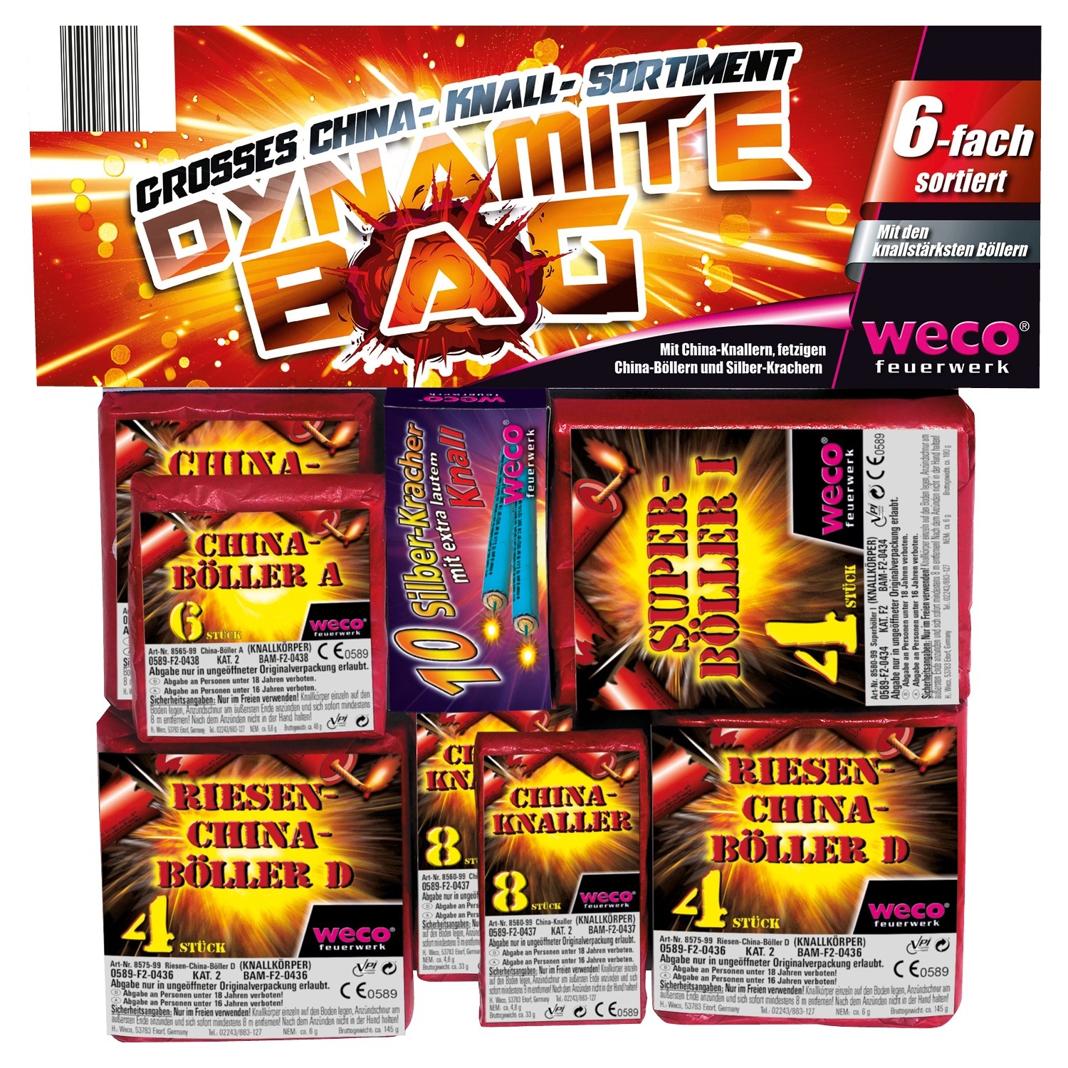 WECO® KnallSortiment „Dynamite Bag“, 50erSet ALDI SÜD