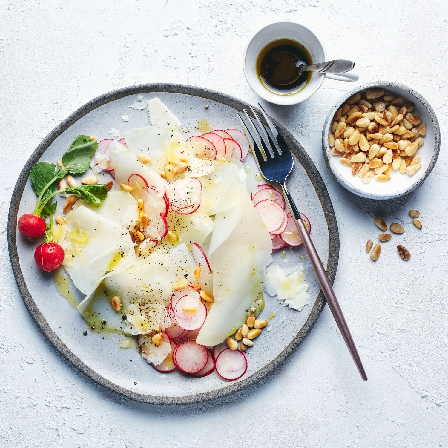 KohlrabiCarpaccio mit Parmesan und Radieschen ALDI Rezeptwelt