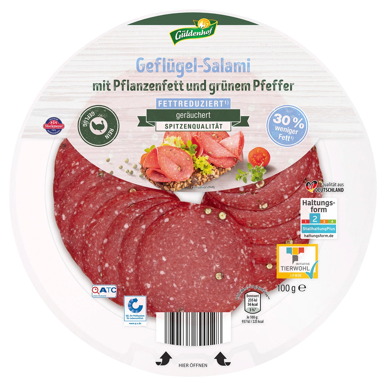 GÜLDENHOF Fettreduzierte GeflügelSalami 100 g ALDI SÜD