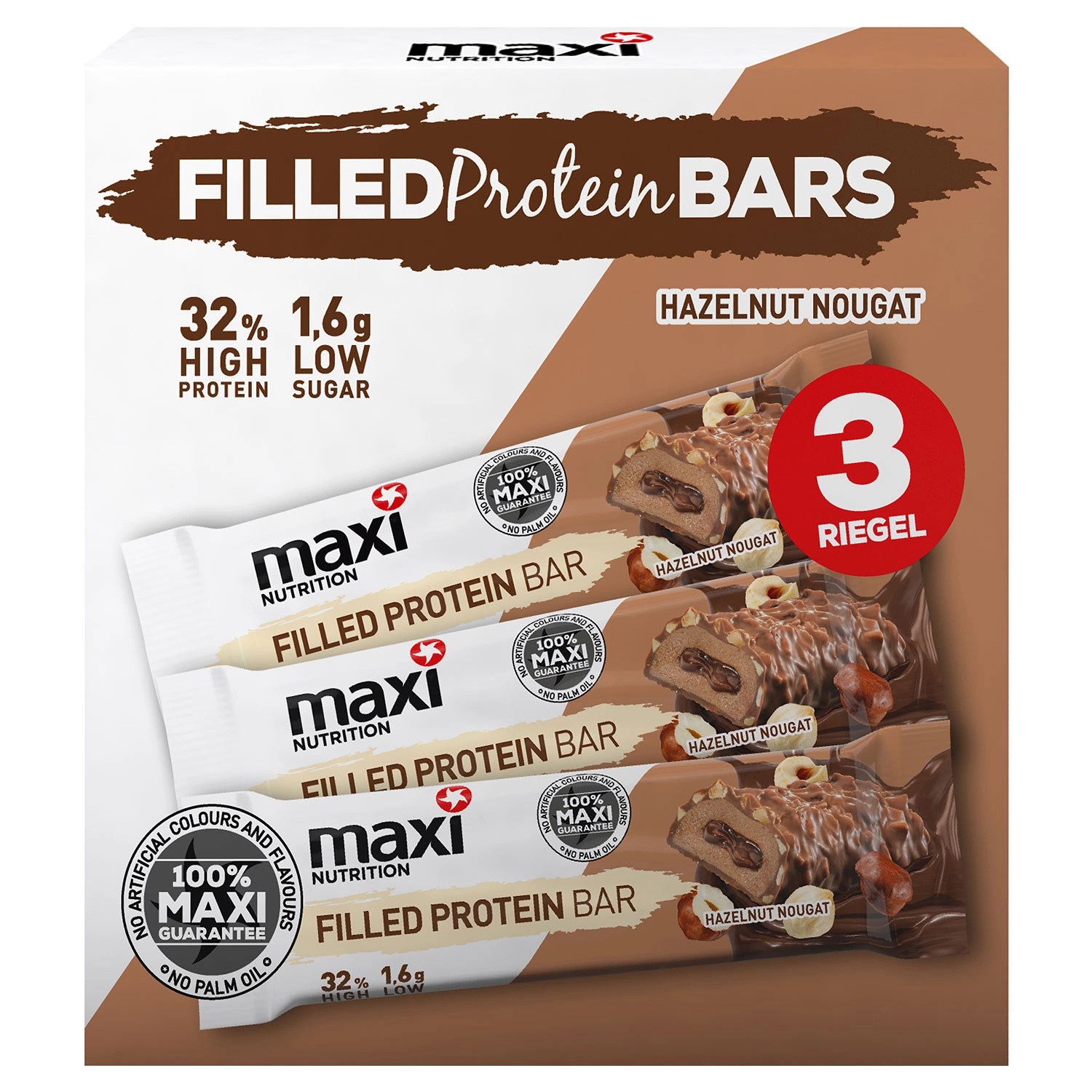 MAXI NUTRITION Filled Protein Bars 135 g ALDI SÜD