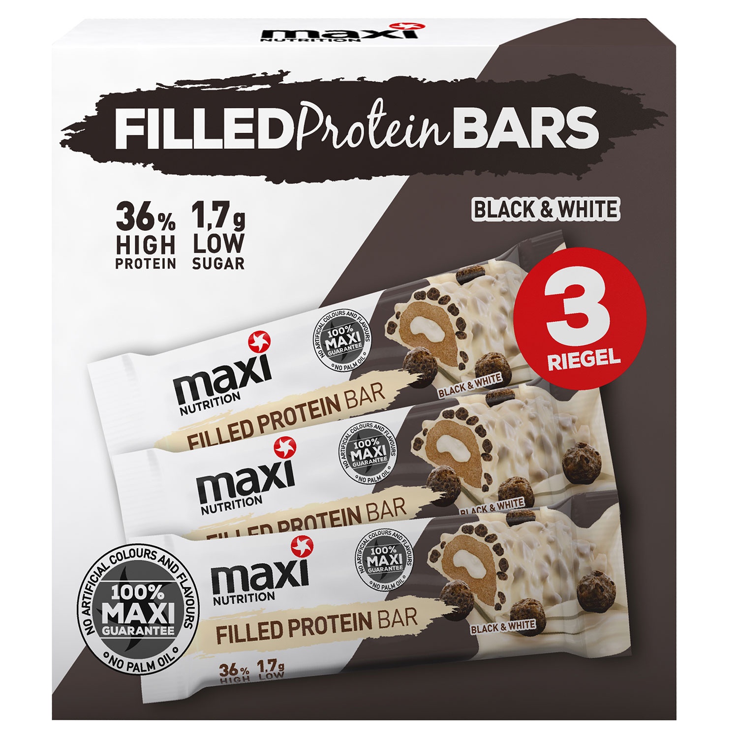 MAXI NUTRITION Filled Protein Bars 135 g ALDI SÜD