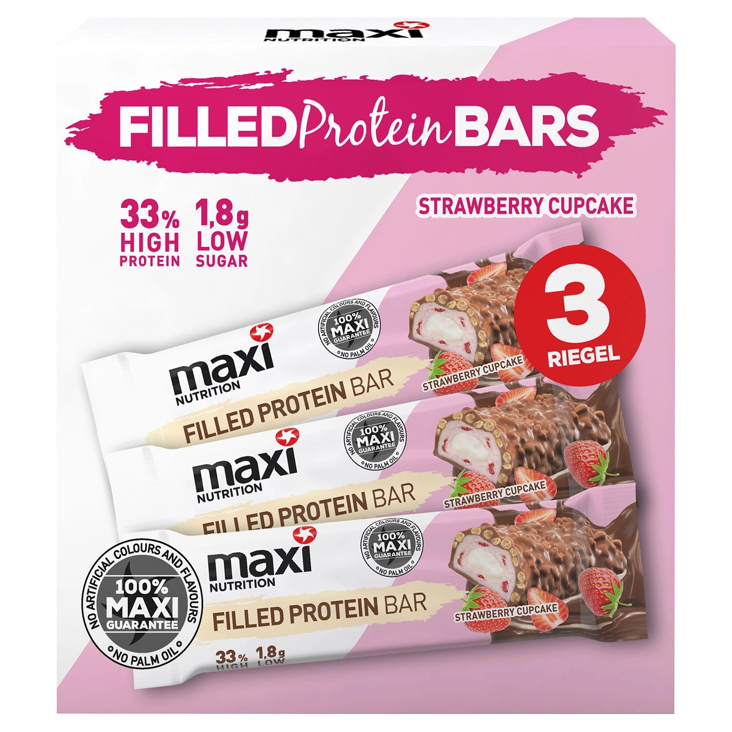 MAXI NUTRITION Filled Protein Bars 135 g ALDI SÜD