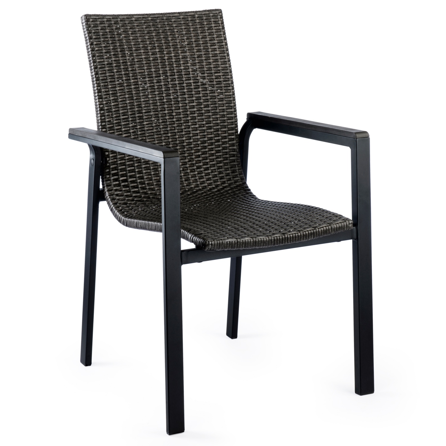 BELAVI Chaise empilable tressée, anthracite ALDI SUISSE