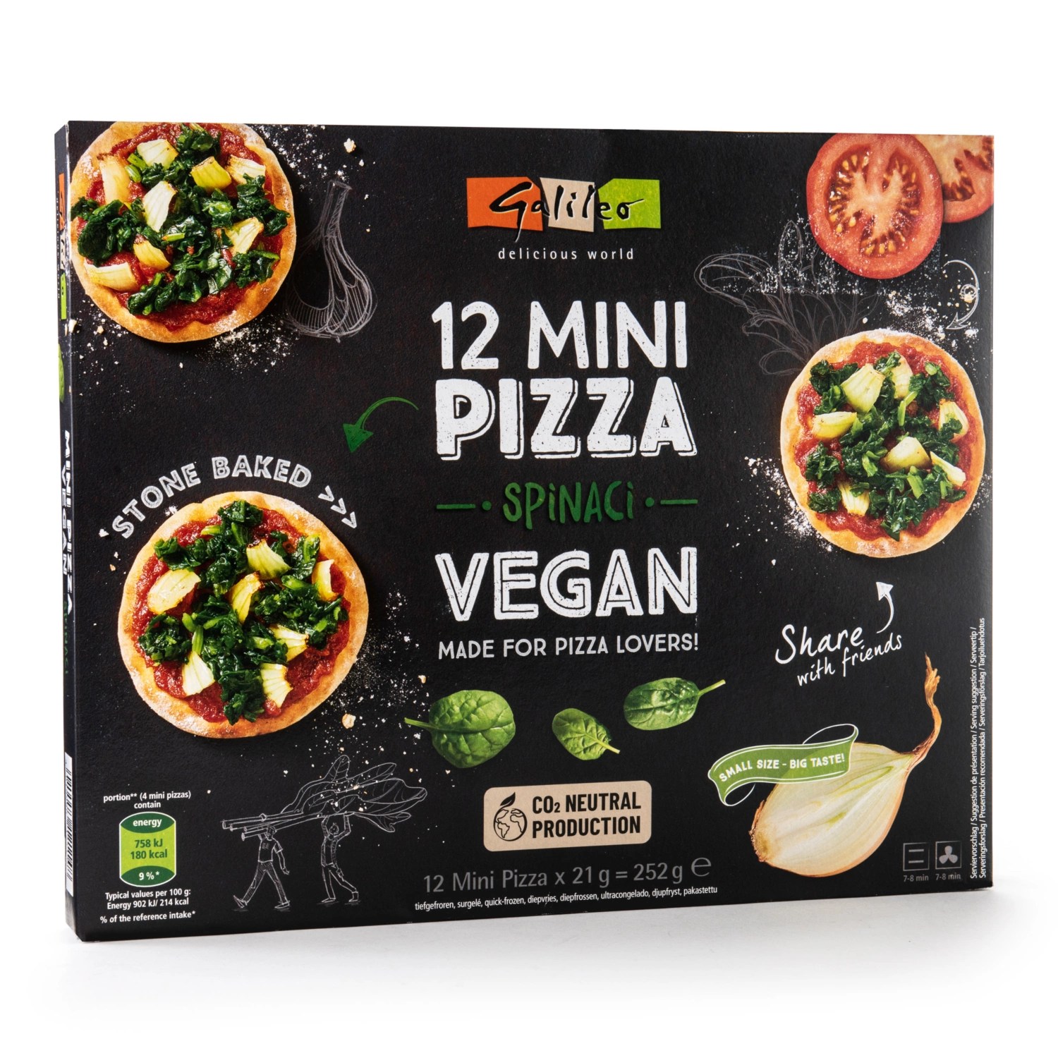 Vegane Mini Pizza, Spinat HOFER