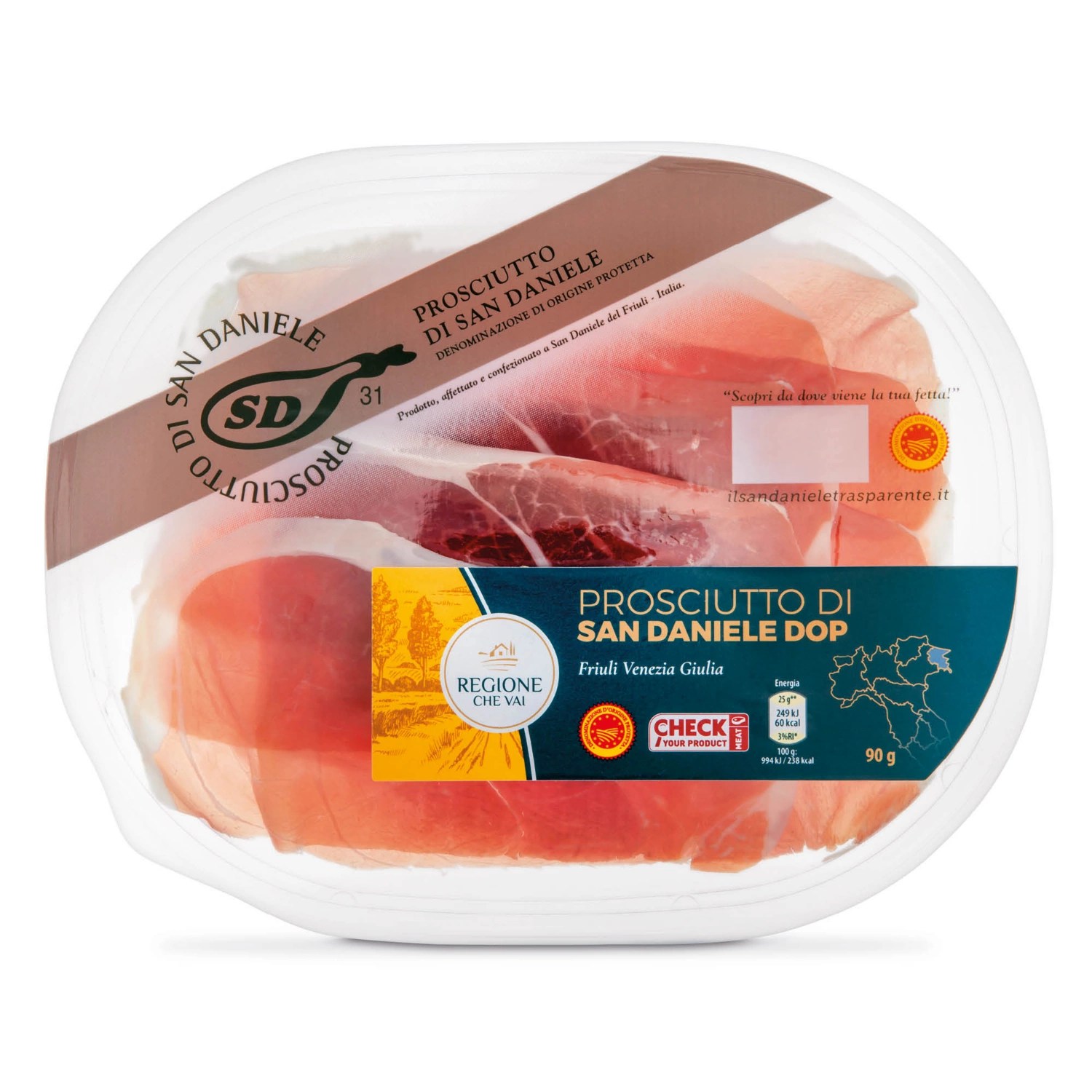 REGIONE CHE VAI Prosciutto di San Daniele, 90 g ALDI