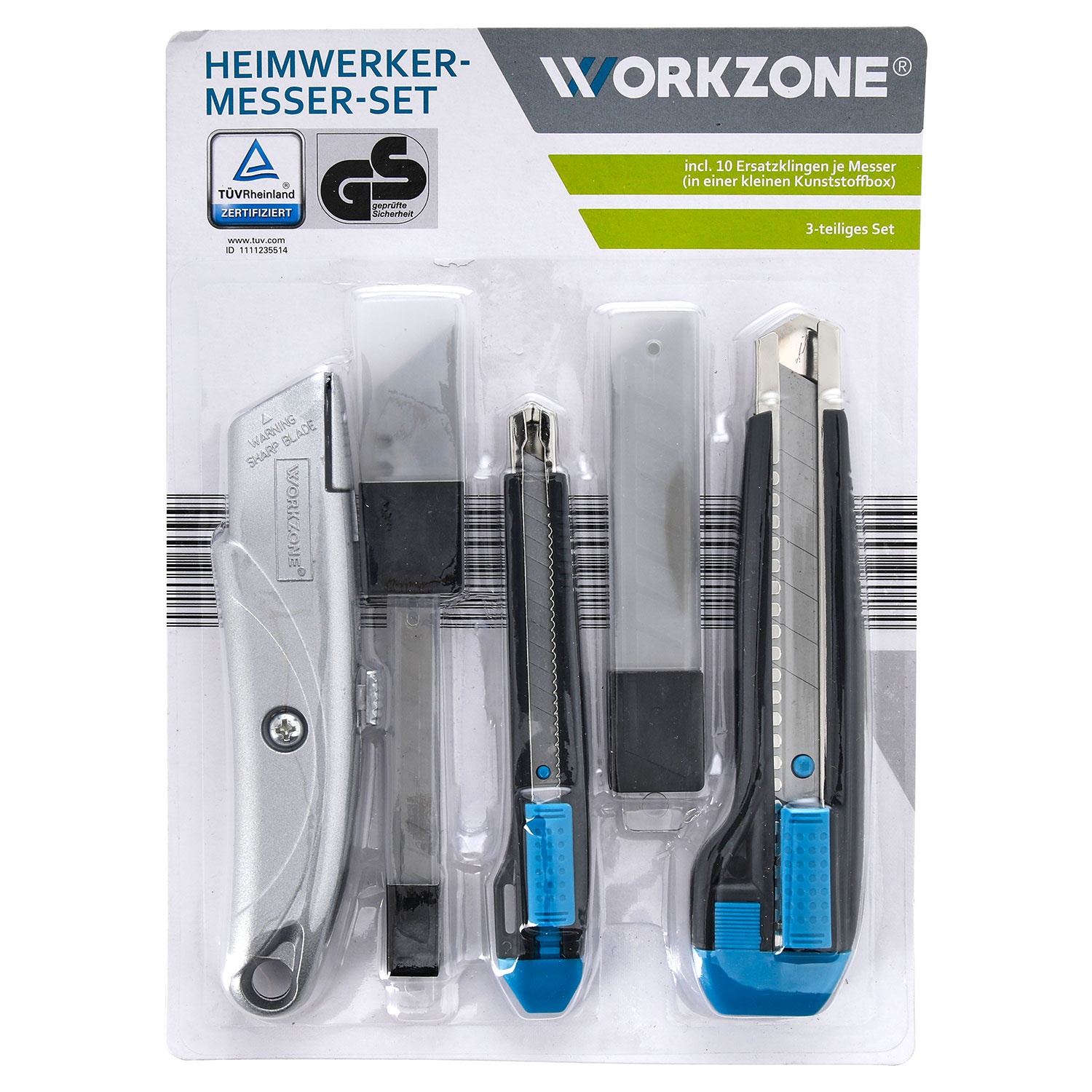 WORKZONE® HeimwerkerMesserSet, 3erSet ALDI SÜD