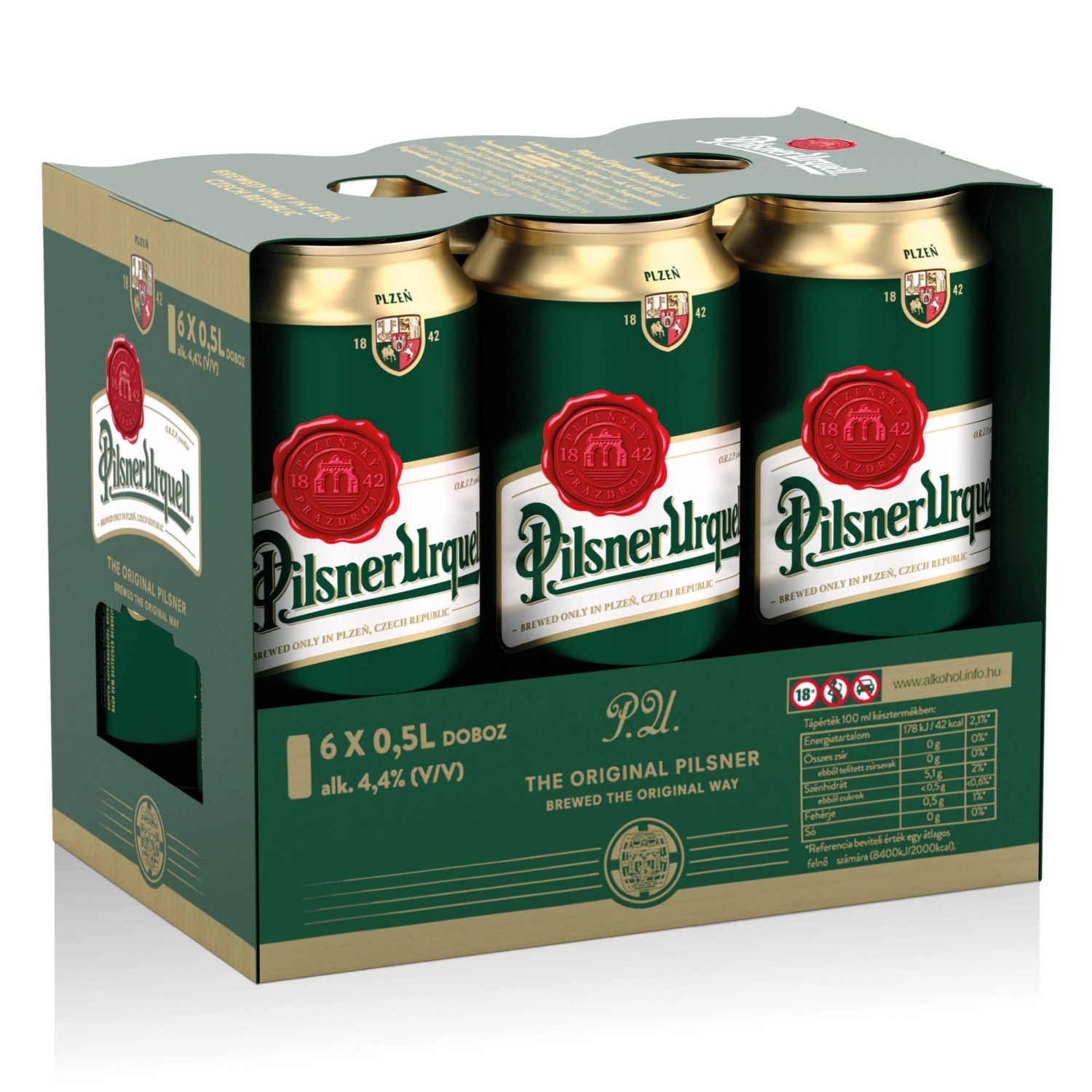 PILSNER URQUELL Minőségi világos sör, 6 doboz ALDI