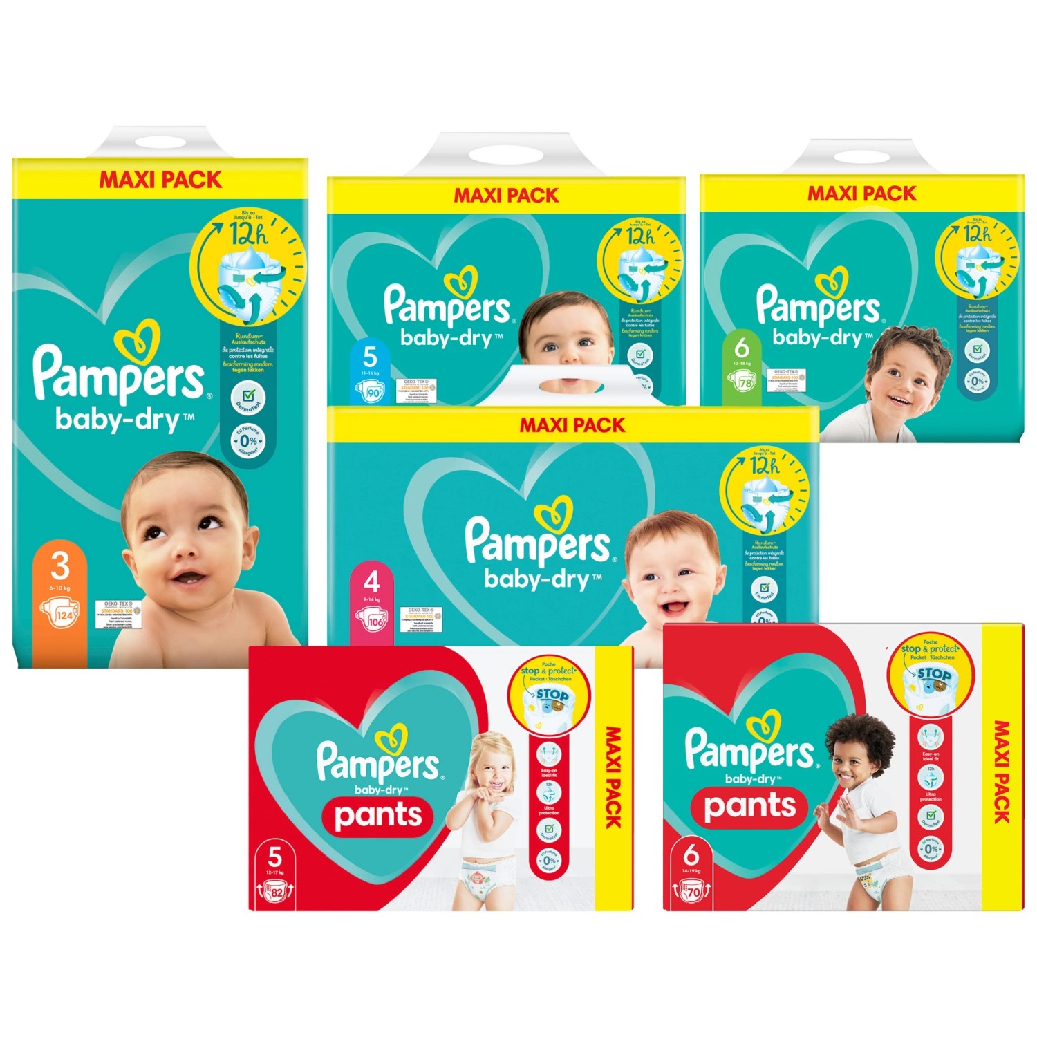 PAMPERS Baby Dry Windeln/Pants Maxi Pack ALDI SUISSE