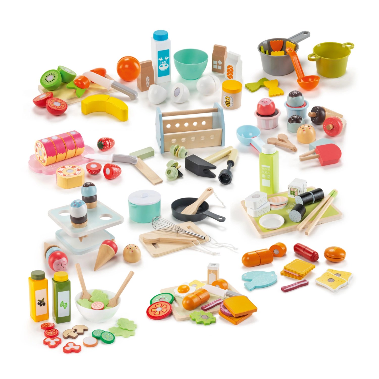 TOYLINO Accessori in legno per cucina e officina ALDI