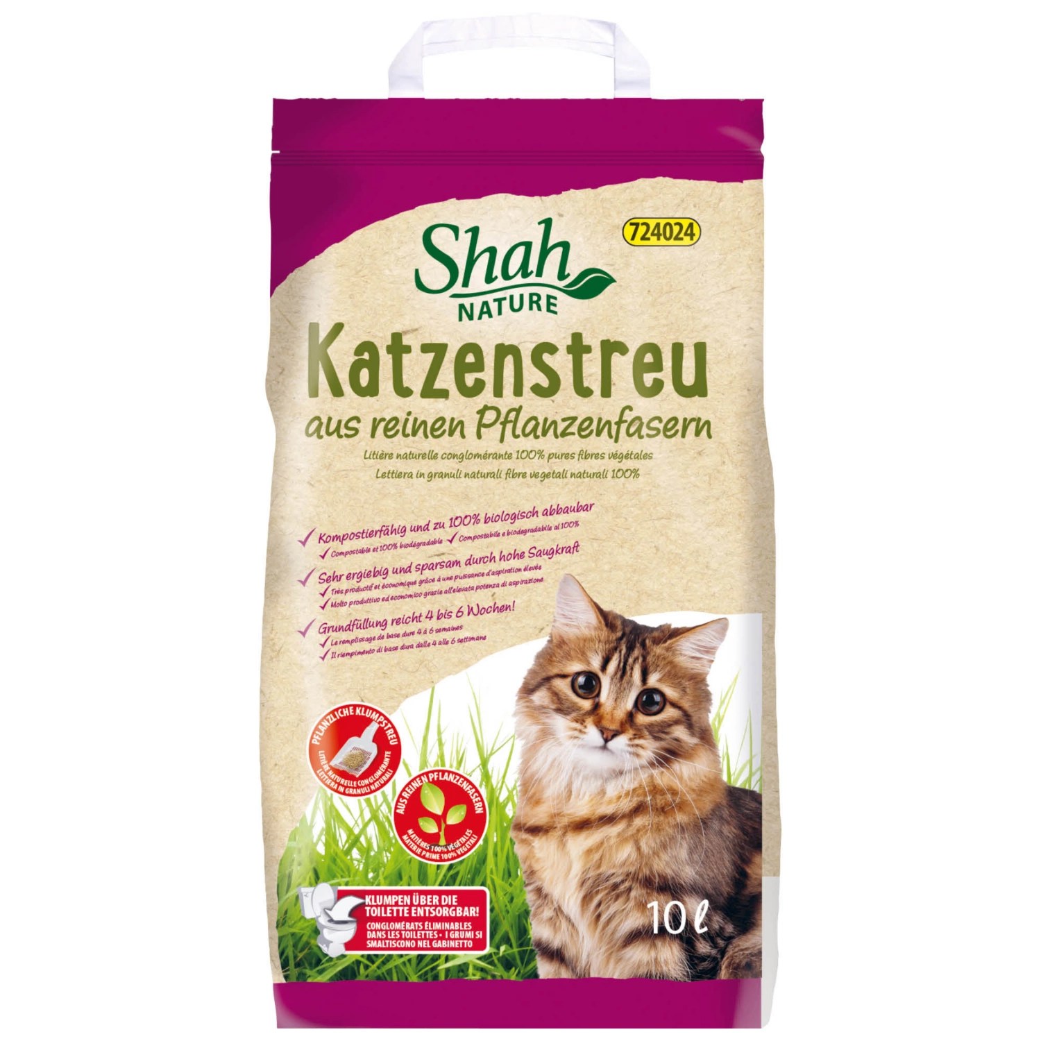 SHAH NATURE Pflanzliches Katzenstreu ALDI SUISSE