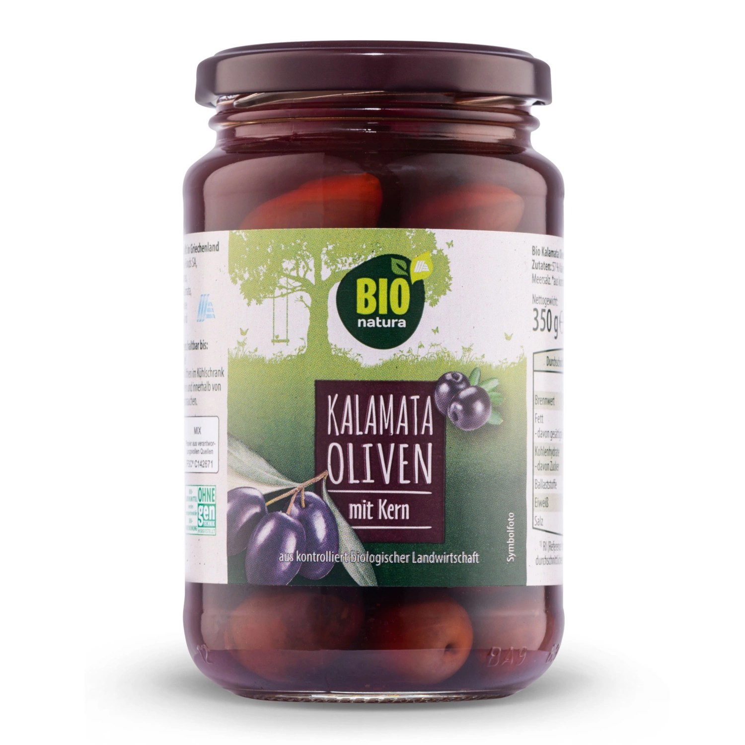 BIO NATURA Olive Kalamata BIO con nocciolo ALDI