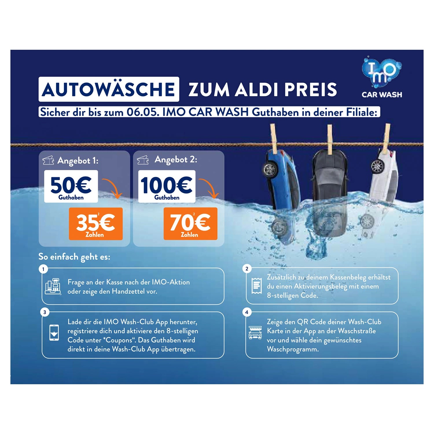 IMO CAR WASH 100 € Gutschein ALDI SÜD