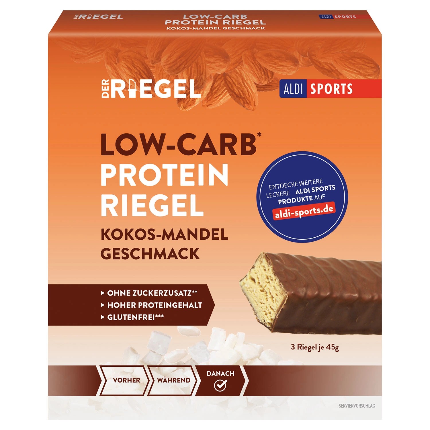 ALDI SPORTS ProteinRiegel 135 g, 3erPackung ALDI SÜD