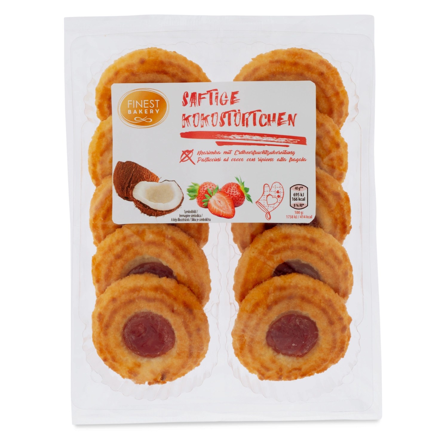 FINEST BAKERY Biscotti con ripieno alla fragola ALDI