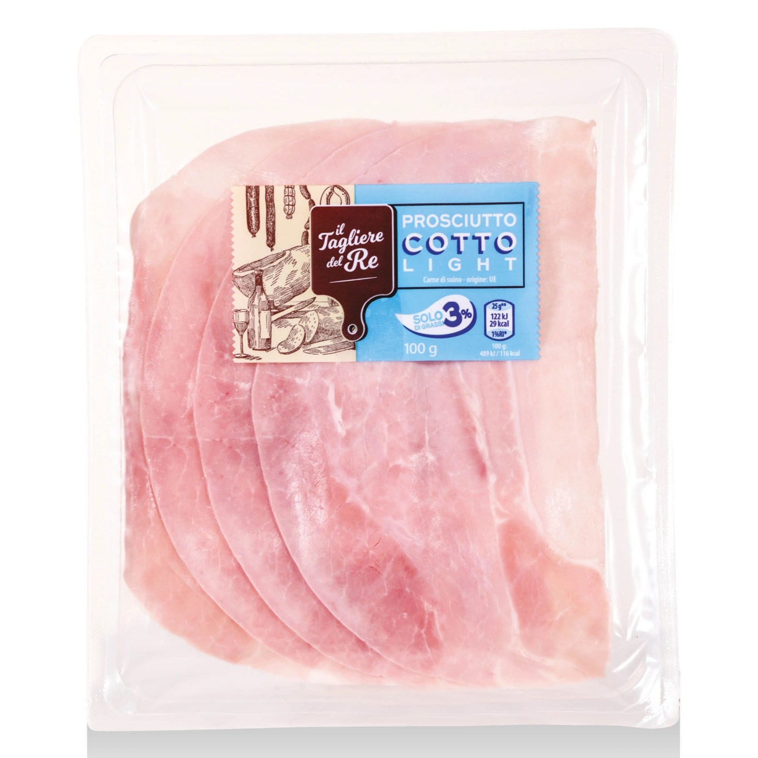 IL TAGLIERE DEL RE Prosciutto Cotto light, 100 g ALDI