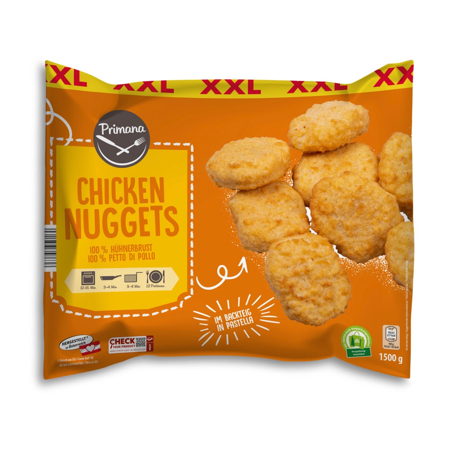 PRIMANA Chicken nuggets tésztabundában, 1,5 kg ALDI