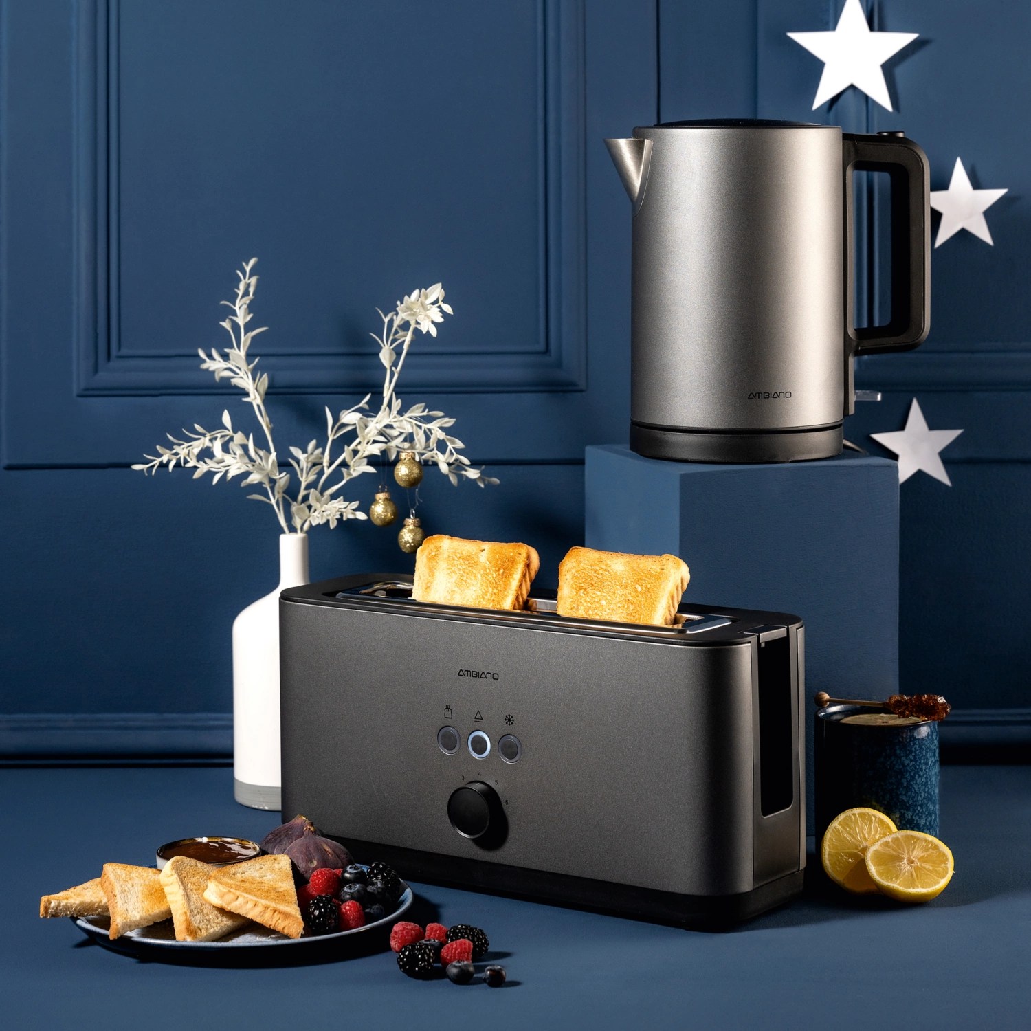 AMBIANO Edelstahl Toaster HOFER