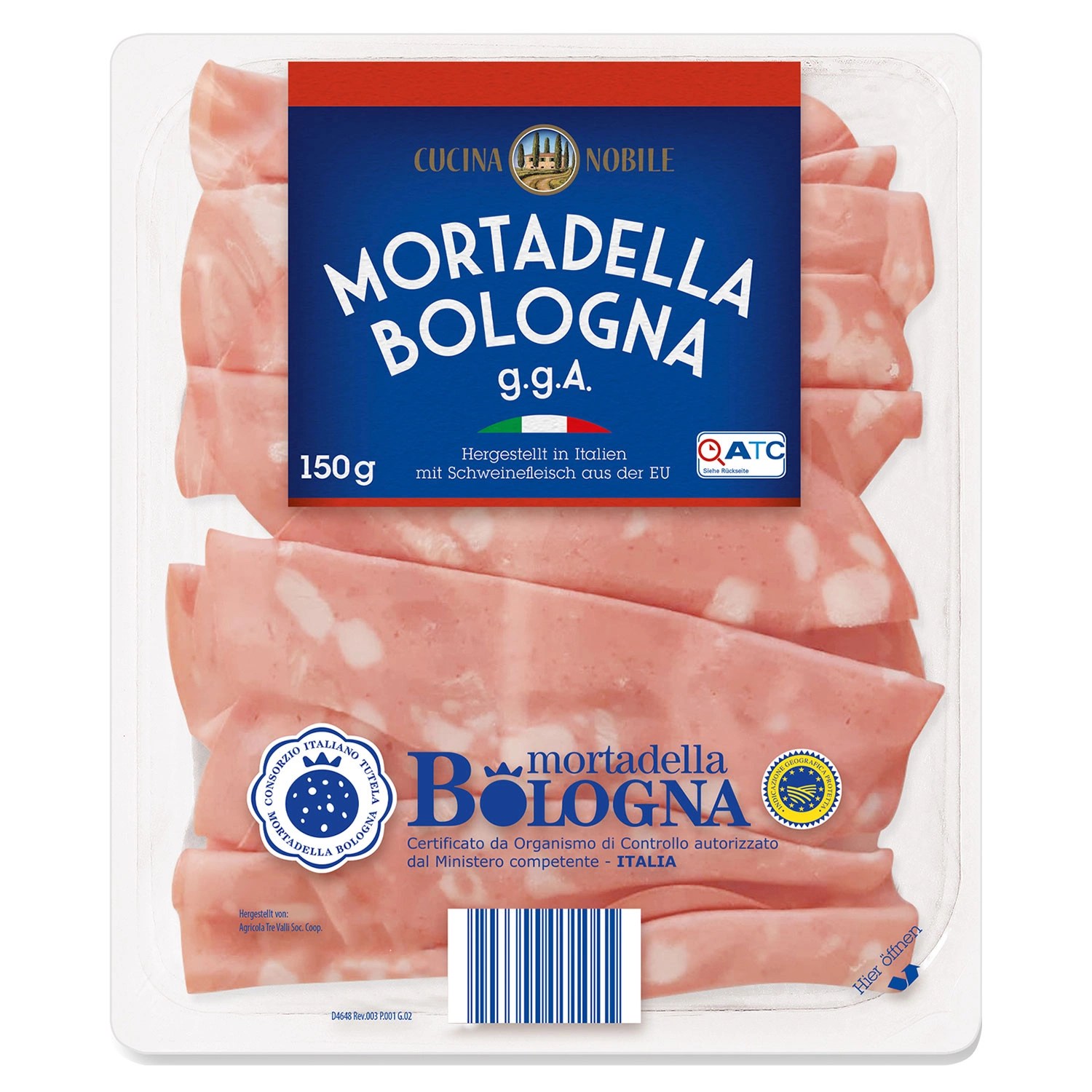 CUCINA NOBILE Mortadella Bologna g. g. A. 150 g ALDI SÜD