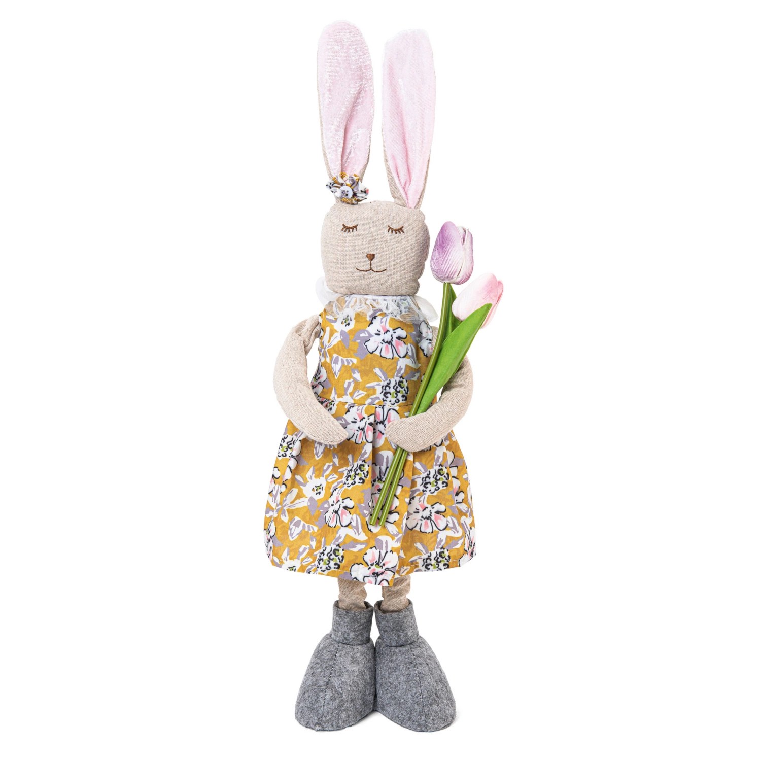 Osterfiguren, Hase mit Blume HOFER