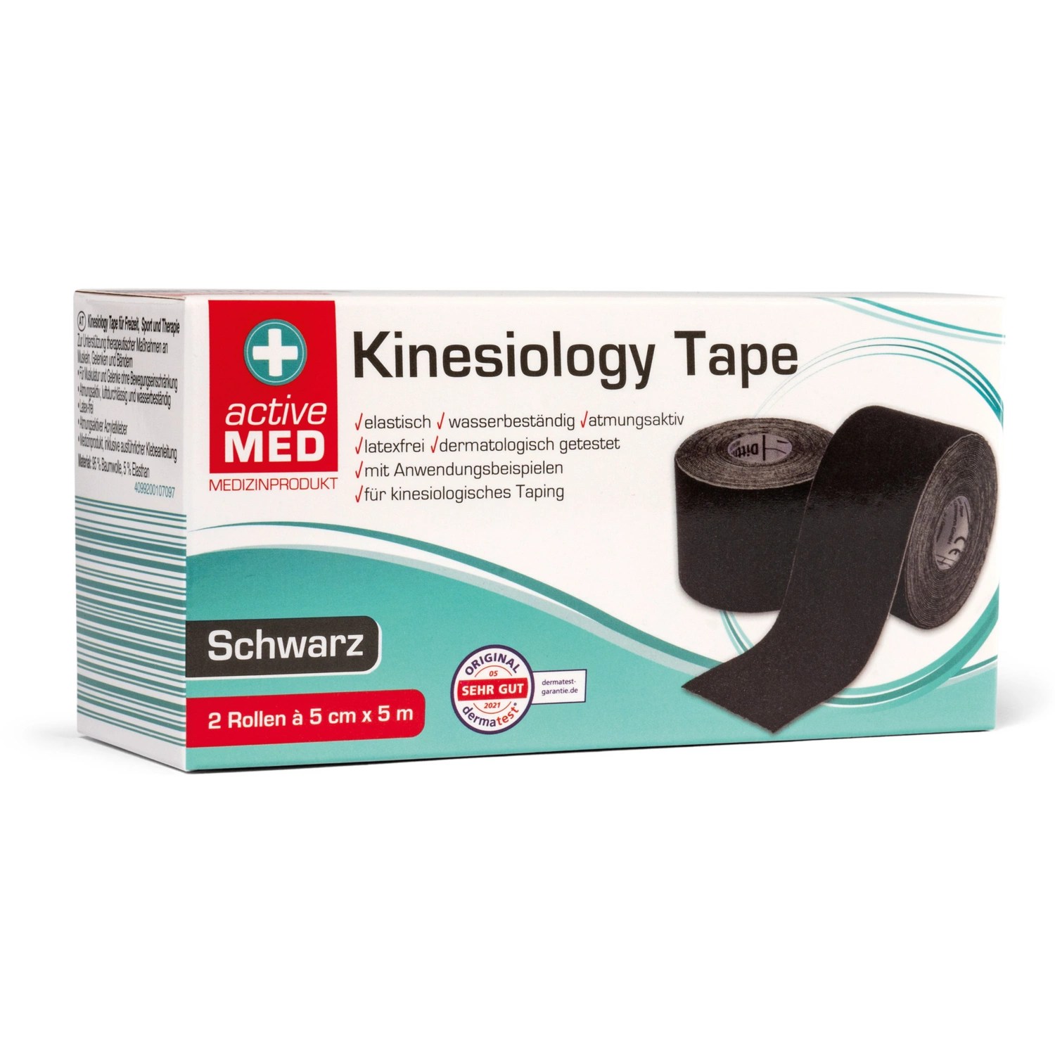 ACTIVE MED Kinesiology Tape, Schwarz HOFER