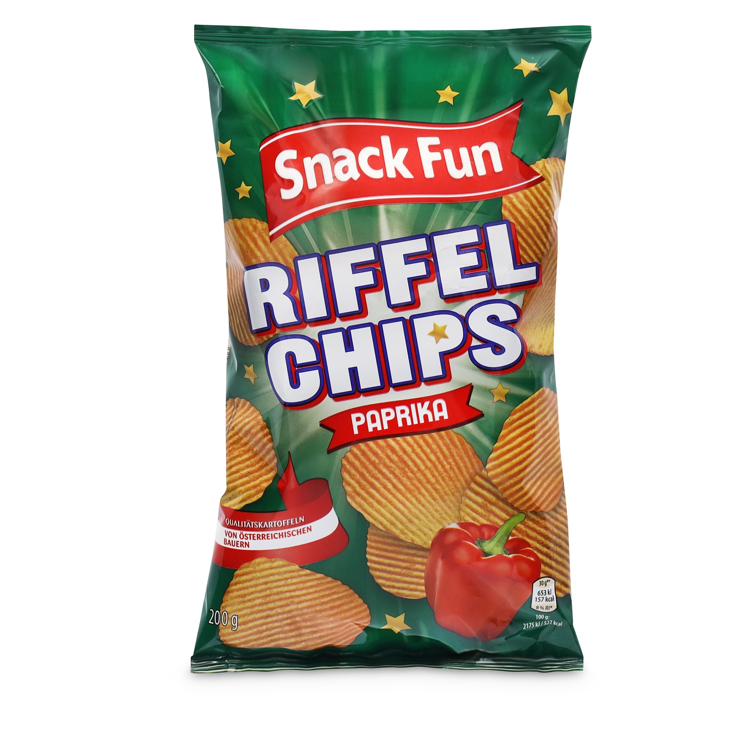SNACK FUN Riffel Chips, Paprika HOFER