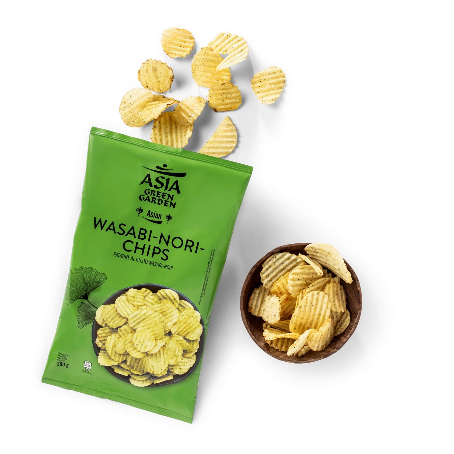 ASIA GREEN GARDEN Wasabi Riffel Chips ALDI SUISSE