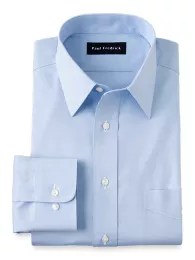 NonIron Cotton Pinpoint Straight Collar Dress Shirt Paul Fredrick