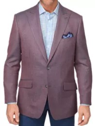 Classic Fit Silk & Wool Solid Peak Lapel Sport Coat Paul Fredrick
