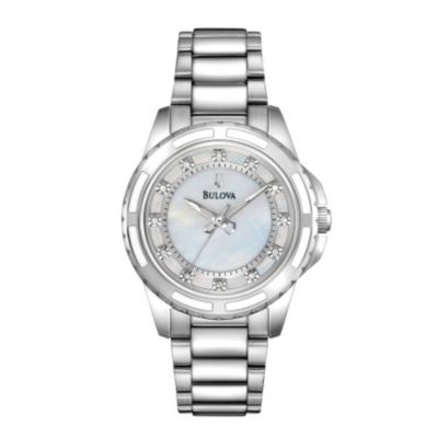 Bulova Ladies' Crystal Stainless Steel Bracelet Watch H.Samuel