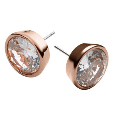 Michael Kors rose goldplated crystal stud earrings Ernest Jones