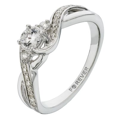The Forever Diamond 18ct White Gold 2/5 Carat Diamond Ring H.Samuel
