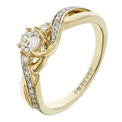 The Forever Diamond 18ct Yellow Gold 2/5 Carat Diamond Ring H. Samuel