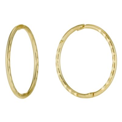 9ct Gold Small Hoop Earrings H.Samuel