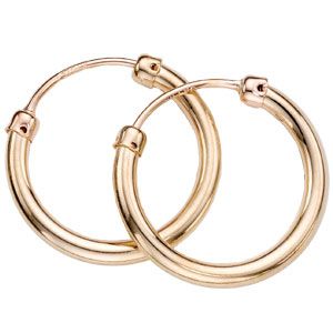 9ct Gold Hoop Earrings H.Samuel