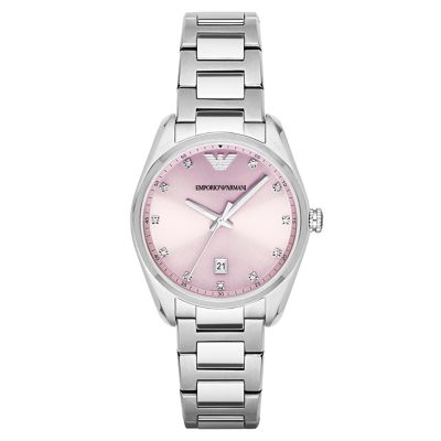 Emporio Armani ladies' stainless steel bracelet watch Ernest Jones