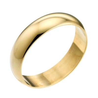 9ct Yellow Gold Extra Heavyweight 6mm Wedding Ring H.Samuel
