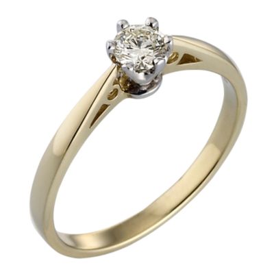 18ct Gold Quarter Carat Diamond Solitaire Ring H.Samuel