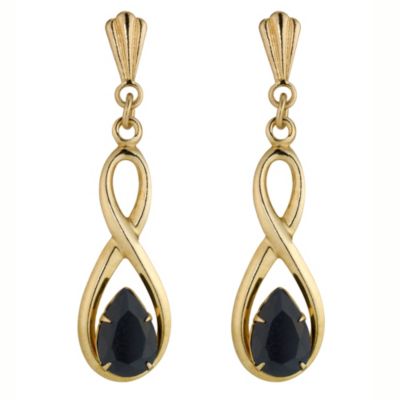9ct Gold Sapphire Drop Earrings H.Samuel