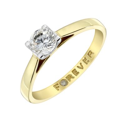 The Forever Diamond 18ct Gold Half Carat Diamond Ring H.Samuel