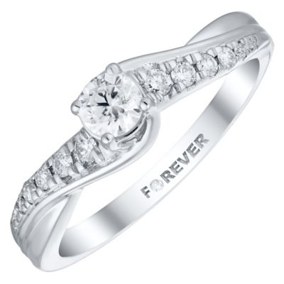 Platinum 1/3 Carat Forever Diamond Ring H.Samuel