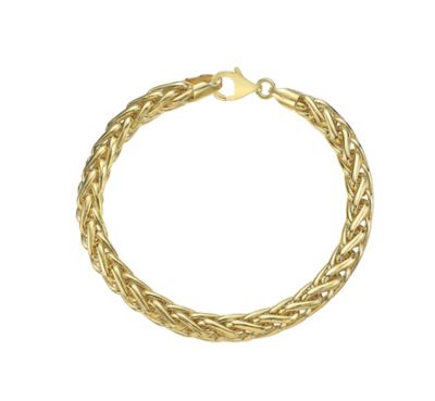 9ct Yellow Gold Heavy Spiga Bracelet Ernest Jones